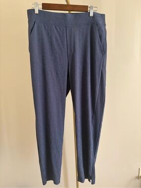Women’s Athleta Textured Blue Brooklyn Ankle Pants in Size 12